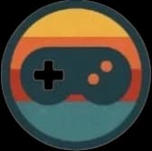 Logo du site web, avec une manette de style rétro et le nom du site web